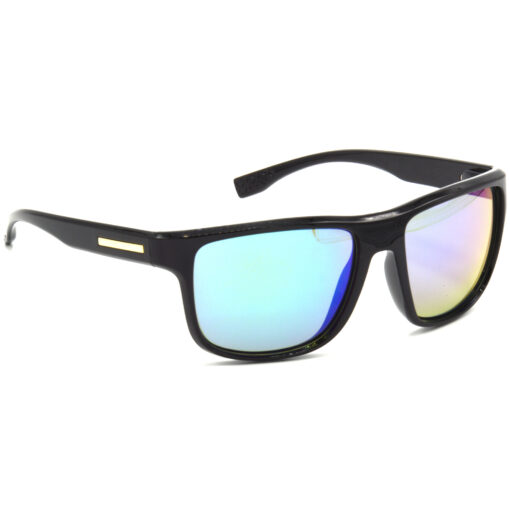 Hrinkar Mirrored & UV Protection Stylish Green Rectangular Shades For Men & Women - HRS472-BK-BU-GRN