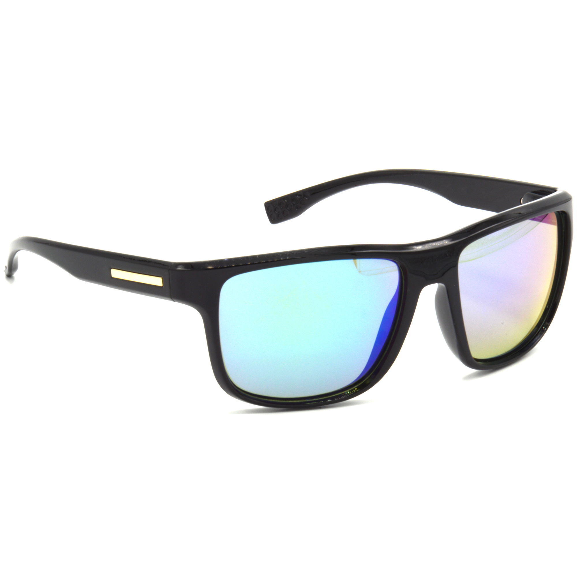 Hrinkar Mirrored & UV Protection Stylish Green Rectangular Shades For Men & Women - HRS472-BK-BU-GRN