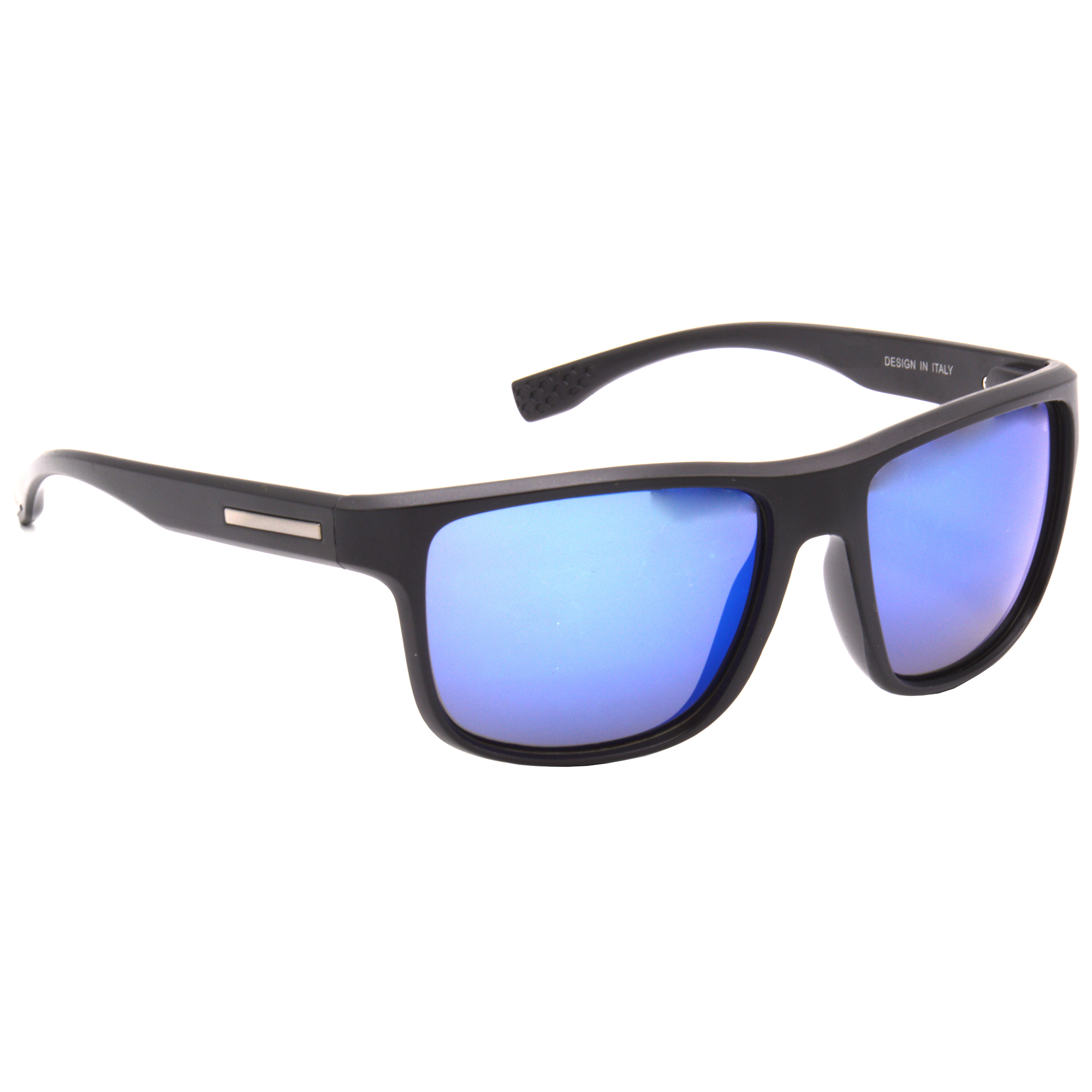 Hrinkar Mirrored & UV Protection Modish Blue Rectangular Sunglasses For Men & Women - HRS472-BK-BU-MCRY
