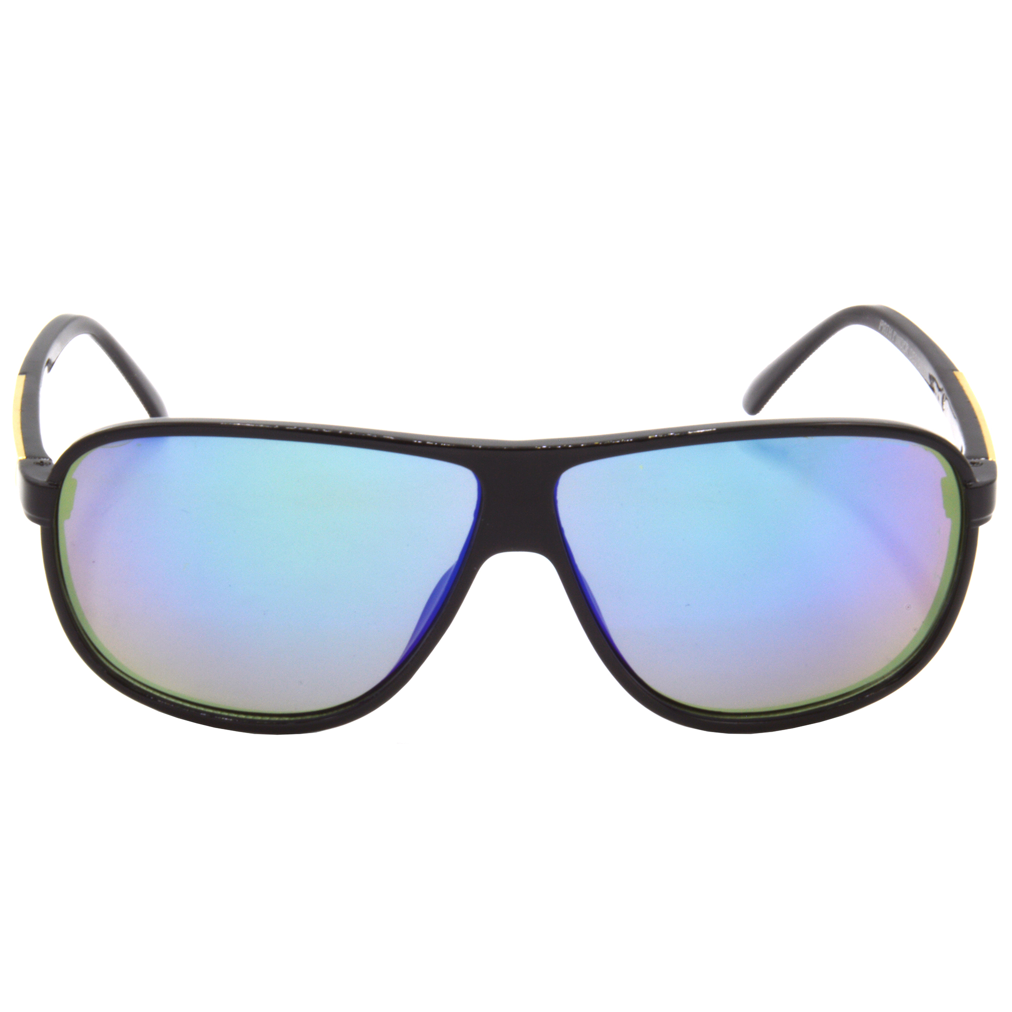Hrinkar Mirrored & UV Protection Stylish Multicolor Rectangular Goggles For Men & Women - HRS473-BK-BU-GRN - Image 2