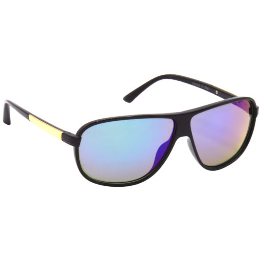Hrinkar Mirrored & UV Protection Stylish Multicolor Rectangular Goggles For Men & Women - HRS473-BK-BU-GRN