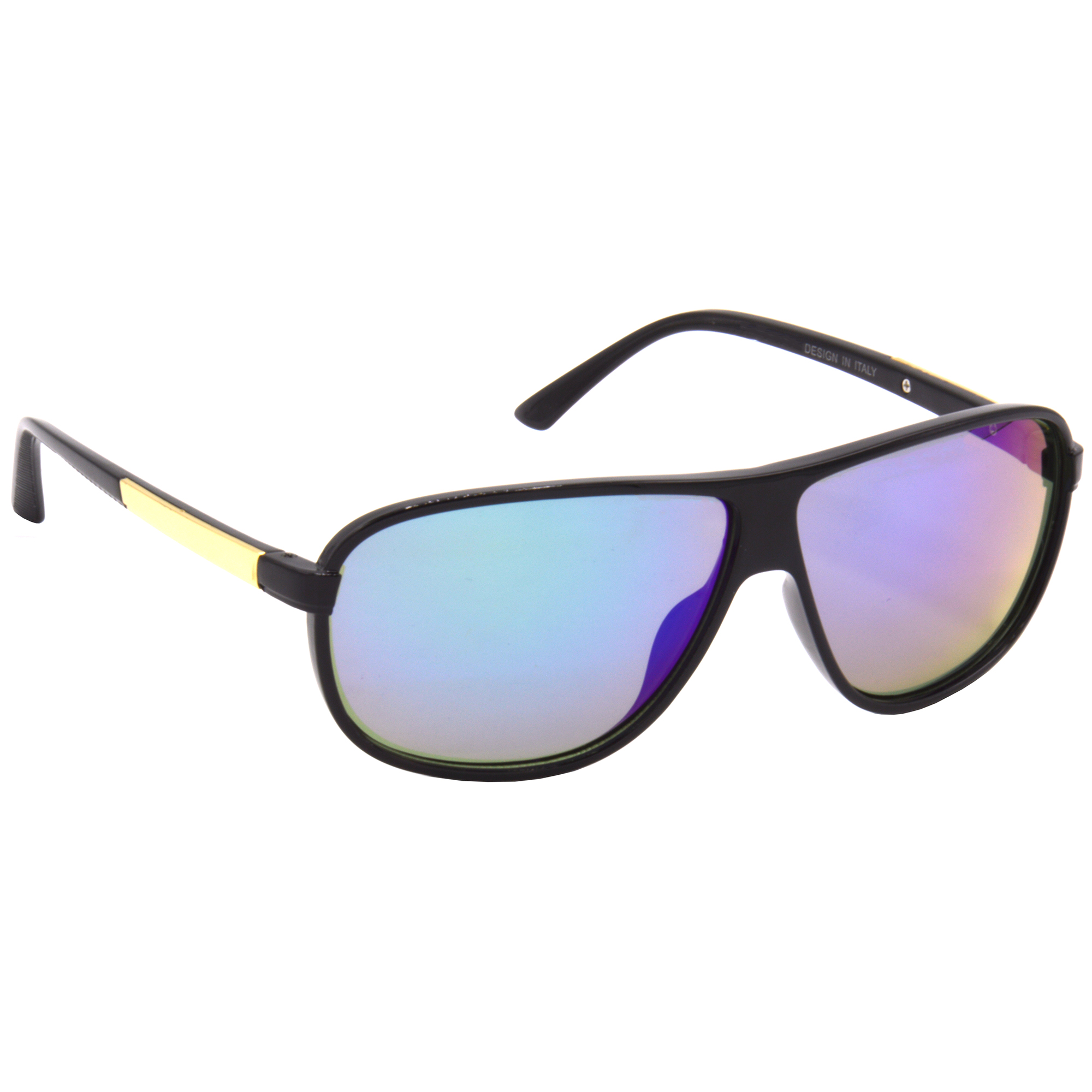 Hrinkar Mirrored & UV Protection Stylish Multicolor Rectangular Goggles For Men & Women - HRS473-BK-BU-GRN