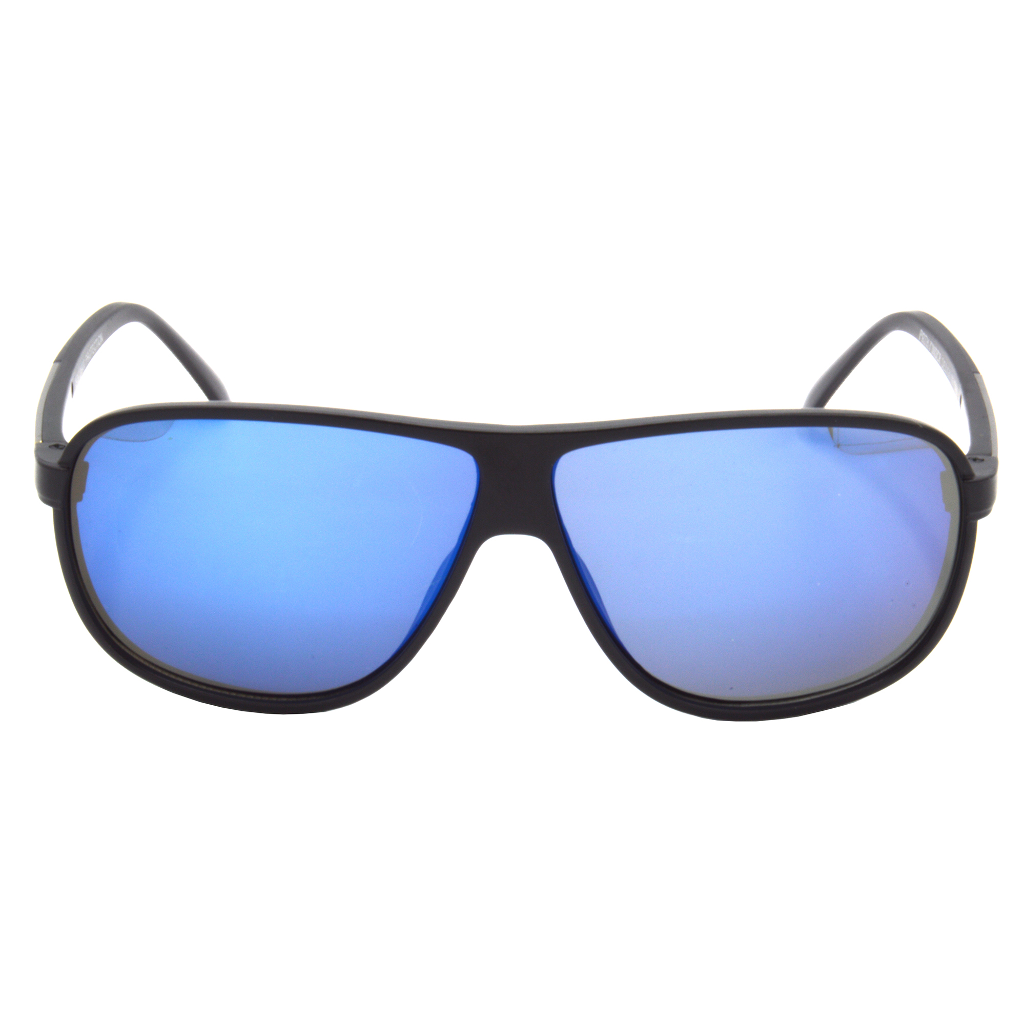 Hrinkar Mirrored & UV Protection Modish Blue Rectangular Shades For Men & Women - HRS473-BK-BU-MCRY - Image 2