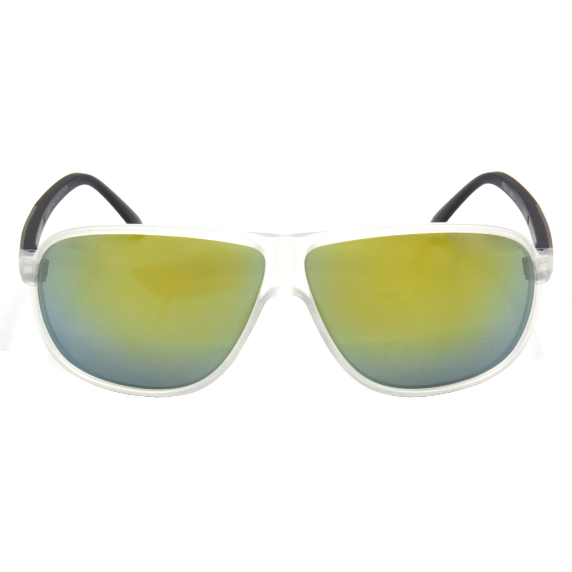 Hrinkar Mirrored & UV Protection Trendy Multicolor Rectangular Goggles For Men & Women - HRS473-WT-GLD - Image 2