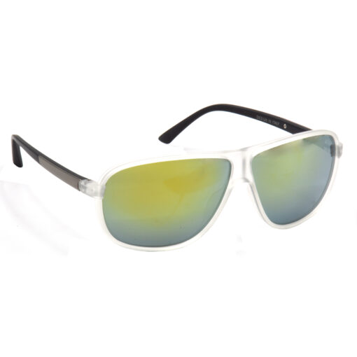Hrinkar Mirrored & UV Protection Trendy Multicolor Rectangular Goggles For Men & Women - HRS473-WT-GLD