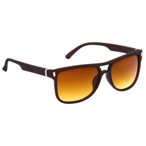 Hrinkar Polarized & UV Protection Trendy Brown, Clear Wayfarer Sunglasses For Men & Women - HRS486-BWN-BWN-CLR