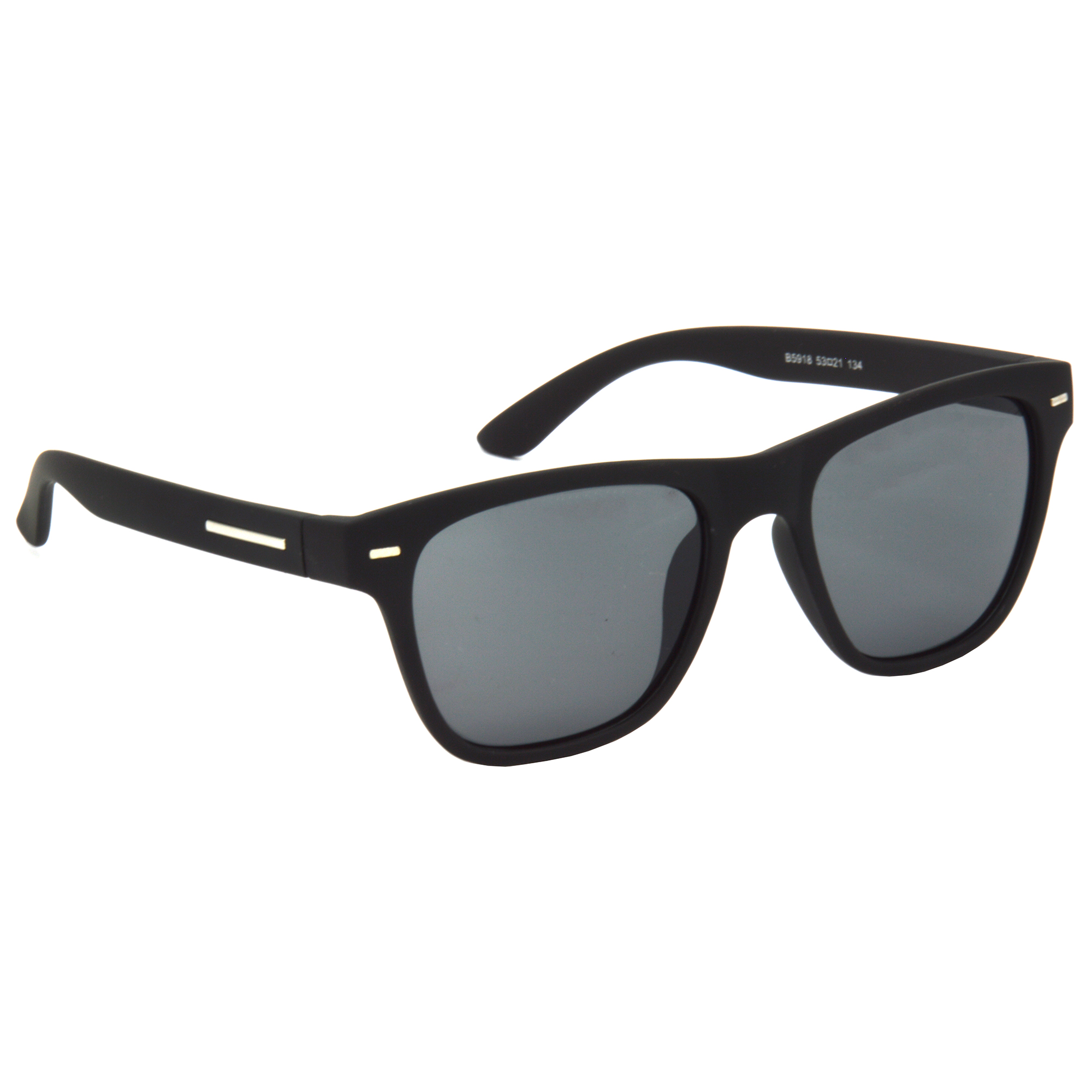 Hrinkar UV Protection Stylish Black Rectangular Sunglasses For Men & Women - HRS487-BK-BK