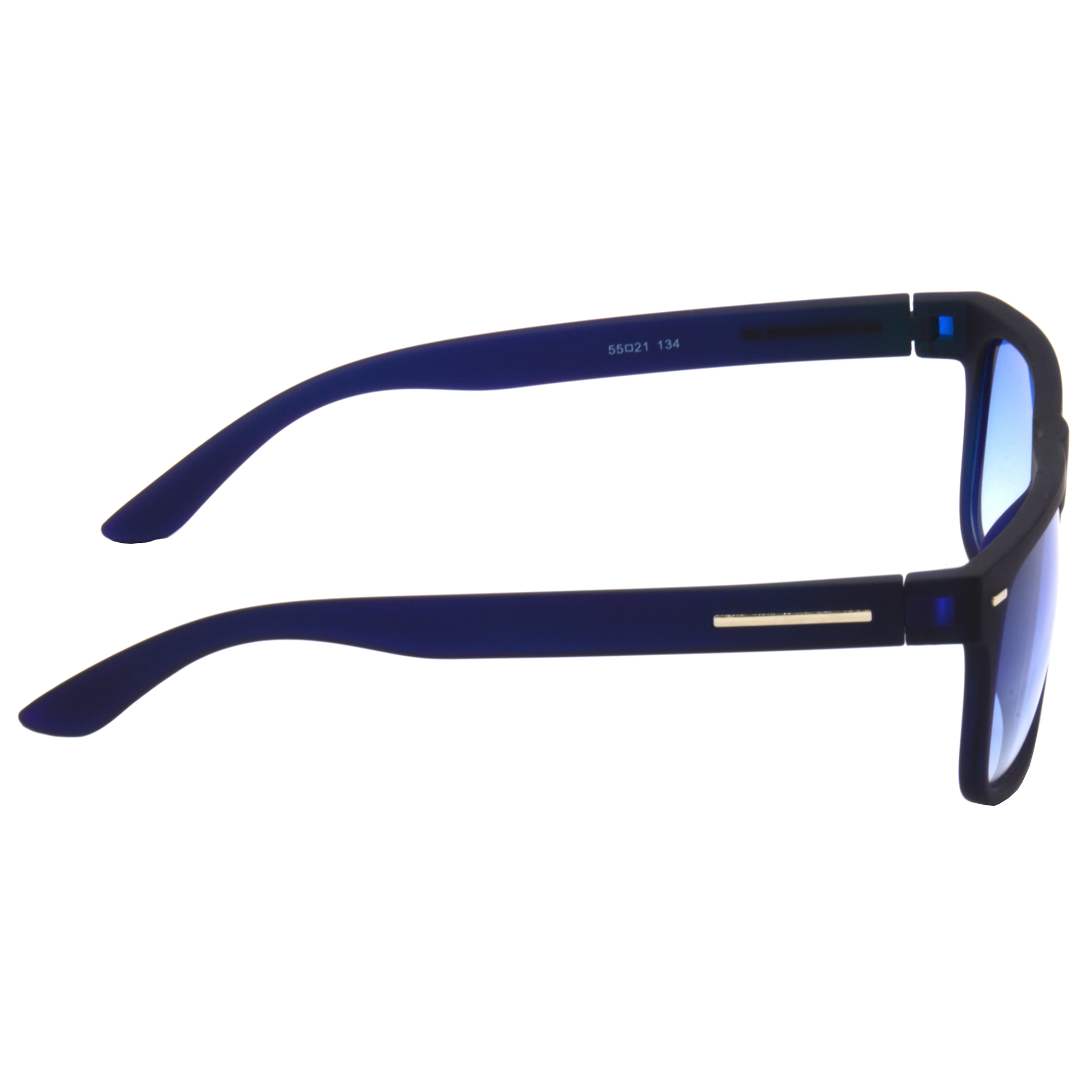 Hrinkar Gradient & UV Protection Elegant Blue, Clear Wayfarer Sunglasses For Men & Women - HRS489-BU-BU-CLR - Image 3