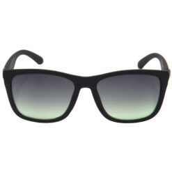Alternative view of Hrinkar Gradient & UV Protection Elegant Grey Rectangular Sunglasses For Men & Women - HRS491-BK-DGRN