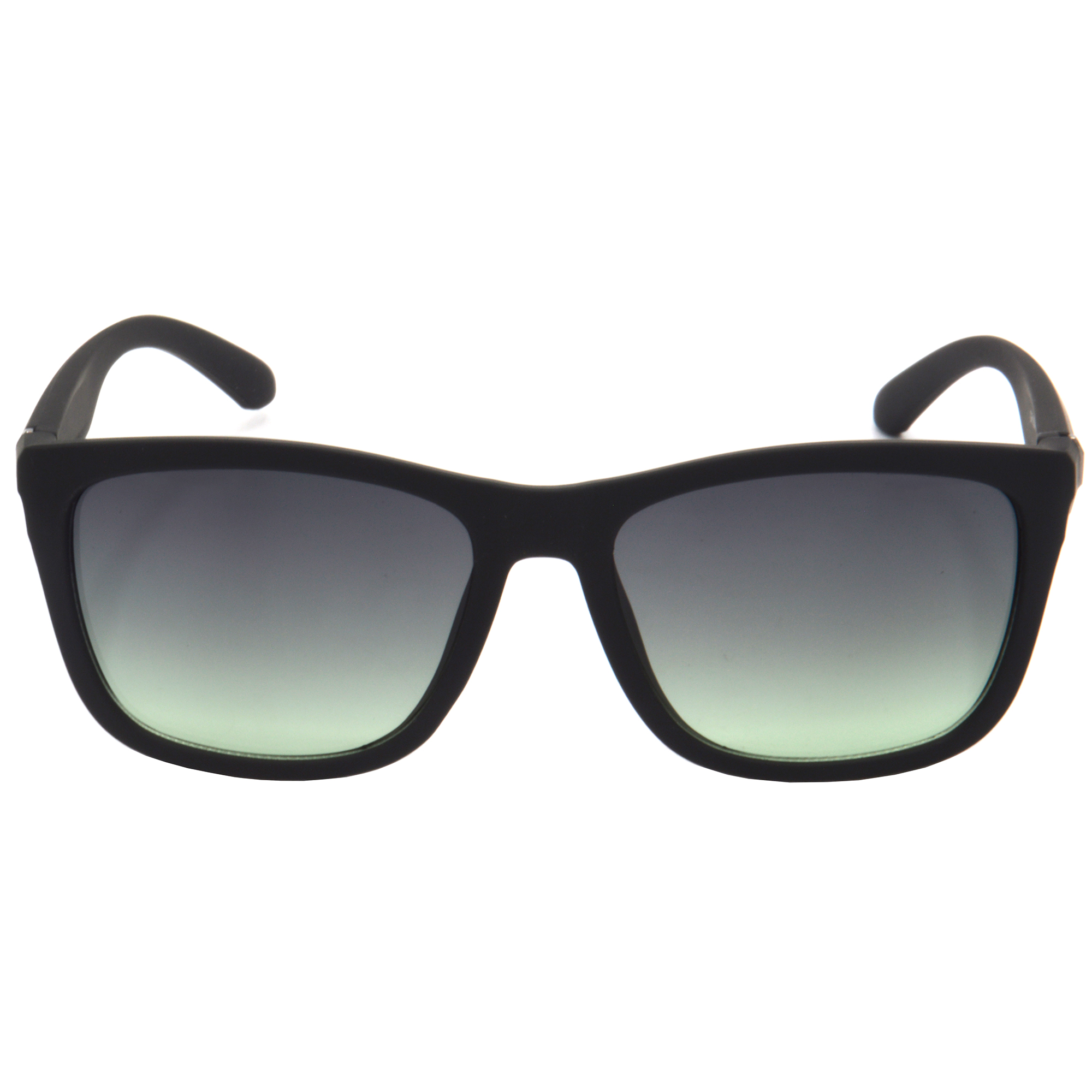 Hrinkar Gradient & UV Protection Elegant Grey Rectangular Sunglasses For Men & Women - HRS491-BK-DGRN - Image 2