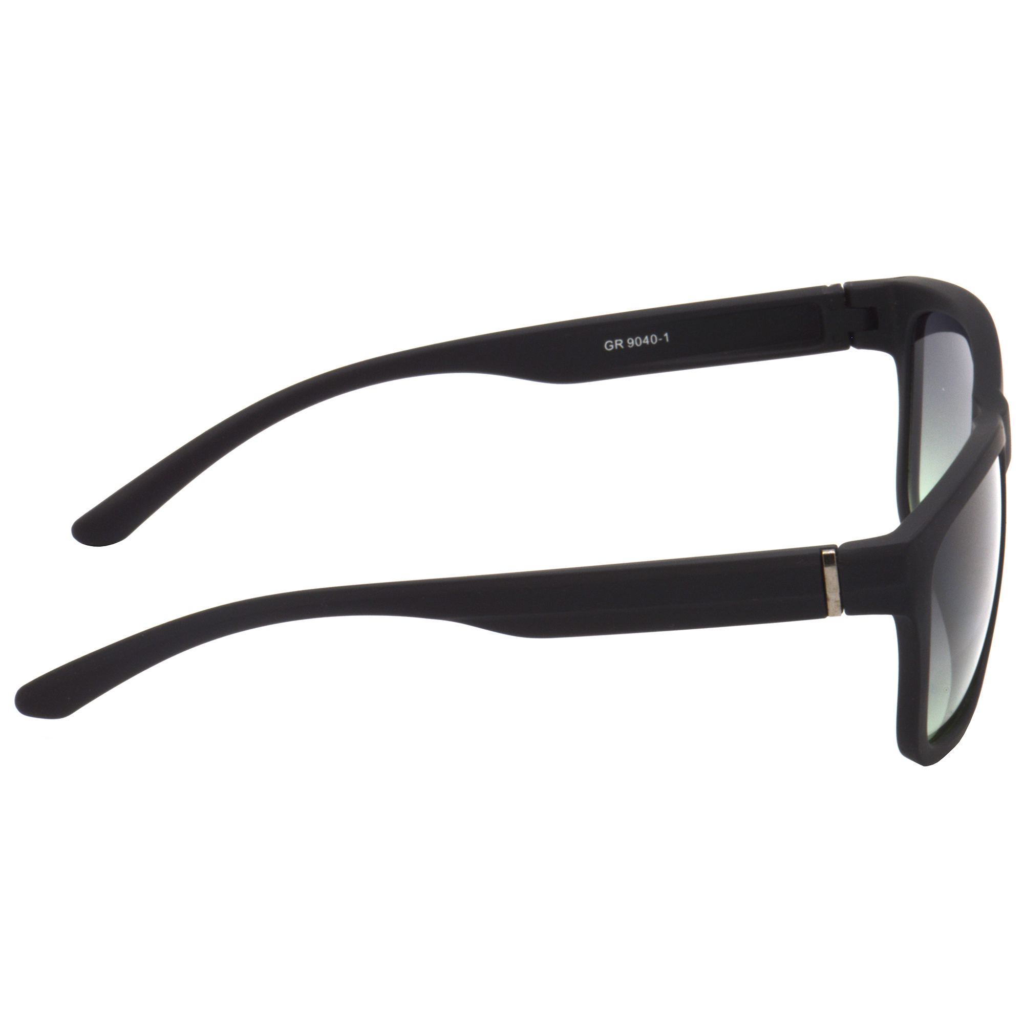 Hrinkar Gradient & UV Protection Elegant Grey Rectangular Sunglasses For Men & Women - HRS491-BK-DGRN - Image 3