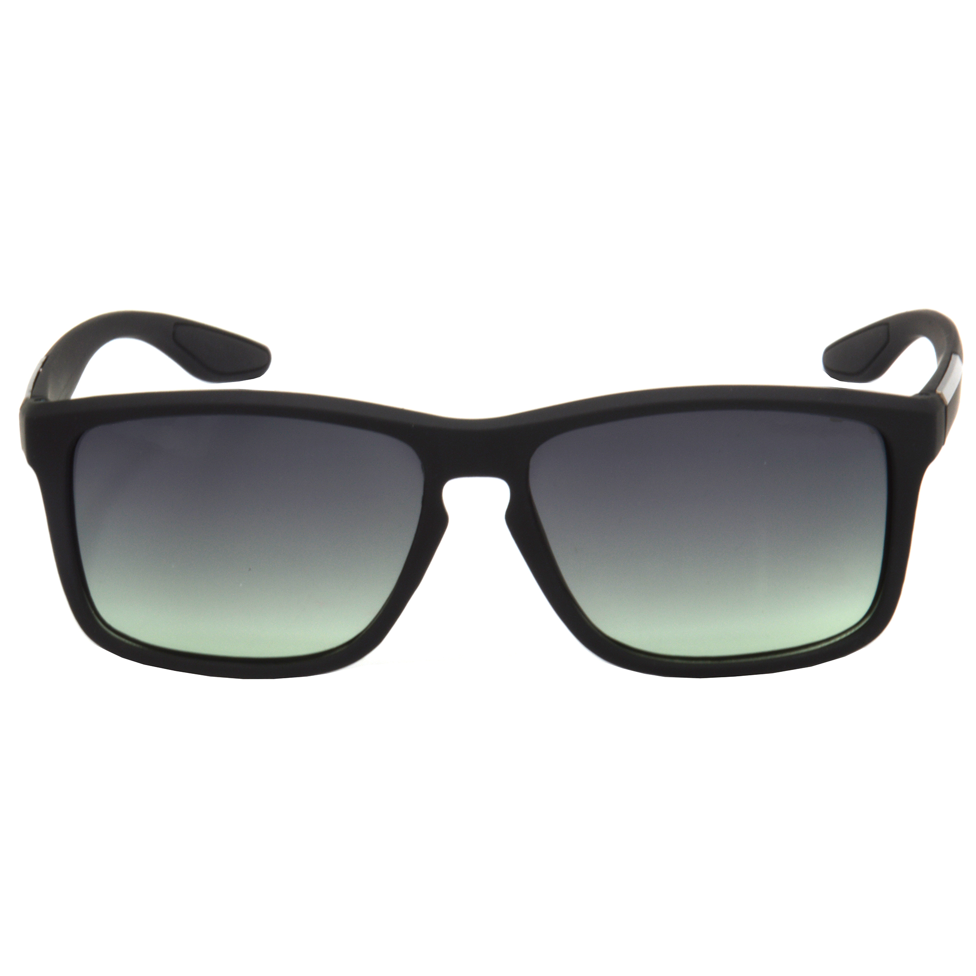 Hrinkar Gradient & UV Protection Elegant Grey Retro Square Shades For Men & Women - HRS494-BK-DGRN - Image 2
