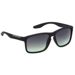 Hrinkar Gradient & UV Protection Elegant Grey Retro Square Shades For Men & Women - HRS494-BK-DGRN