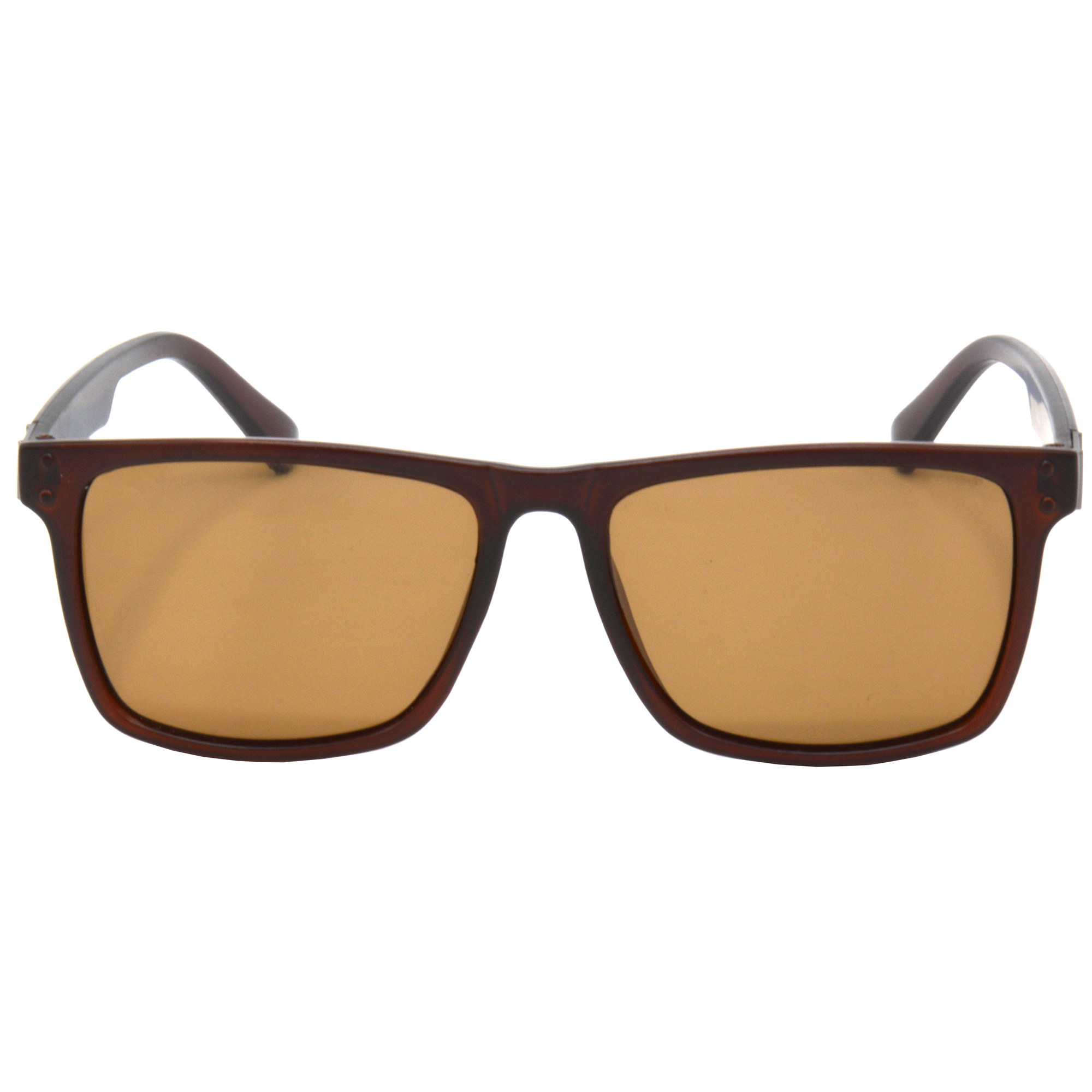 Hrinkar Polarized & UV Protection Stylish Brown Rectangular Sunglasses For Men & Women - HRS496-BWN-BWN-P - Image 2
