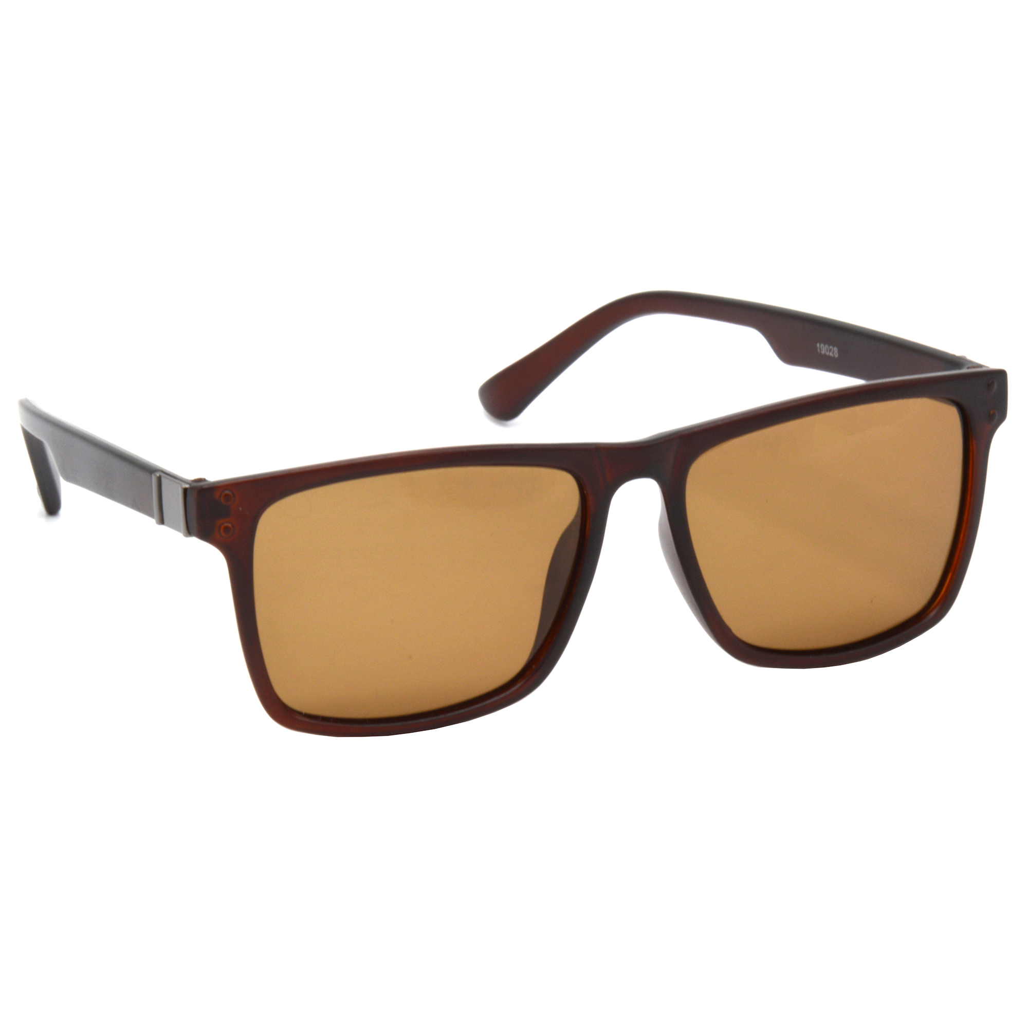 Hrinkar Polarized & UV Protection Stylish Brown Rectangular Sunglasses For Men & Women - HRS496-BWN-BWN-P