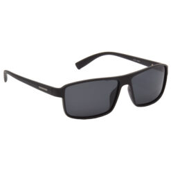 Hrinkar Polarized & UV Protection Trendy Black Rectangular Sunglasses For Men & Women - HRS497-BK-BK-P