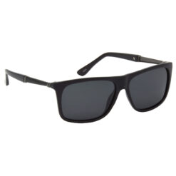 Hrinkar Polarized & UV Protection Elegant Black Rectangular Sunglasses For Men & Women - HRS499-BK-BK-P
