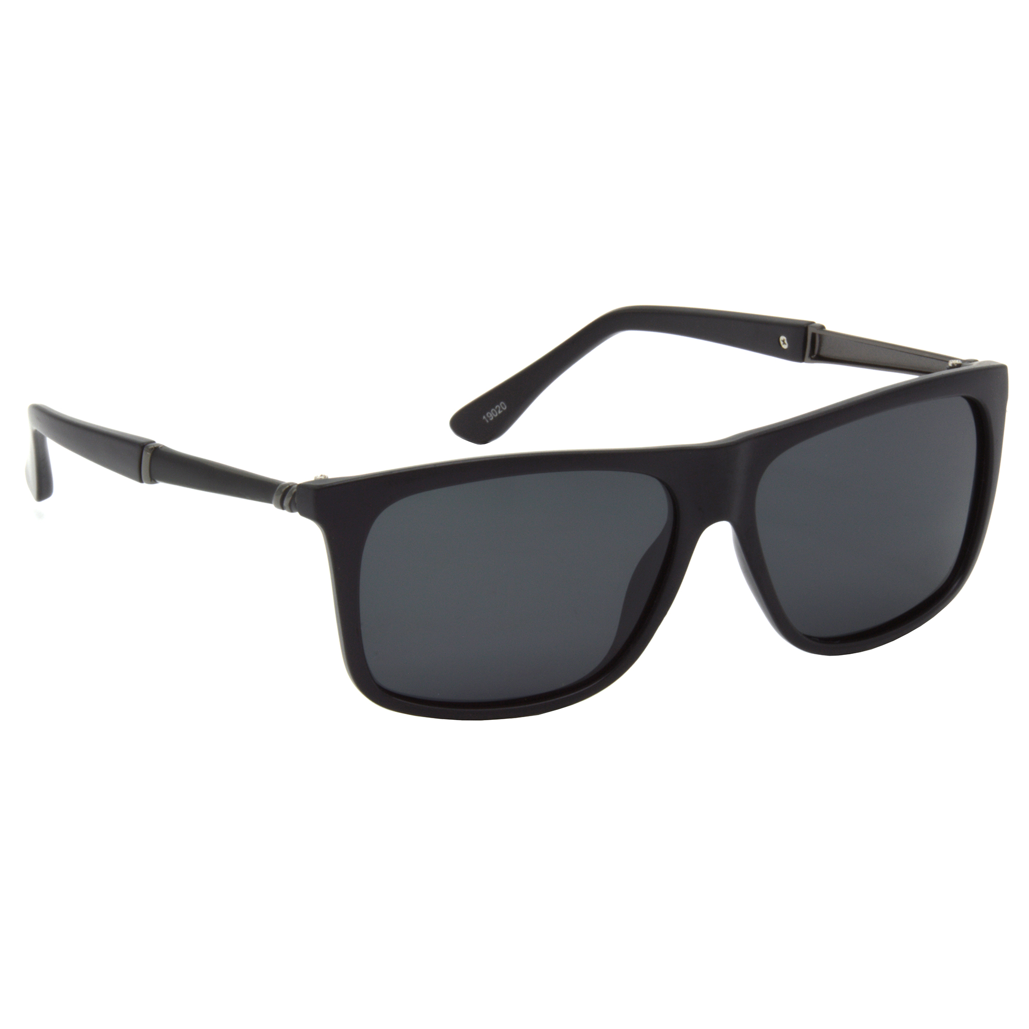Hrinkar Polarized & UV Protection Elegant Black Rectangular Sunglasses For Men & Women - HRS499-BK-BK-P