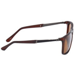 Hrinkar Polarized & UV Protection Stylish Brown Rectangular Sunglasses For Men & Women - HRS499-BWN-BWN-P - Image 3