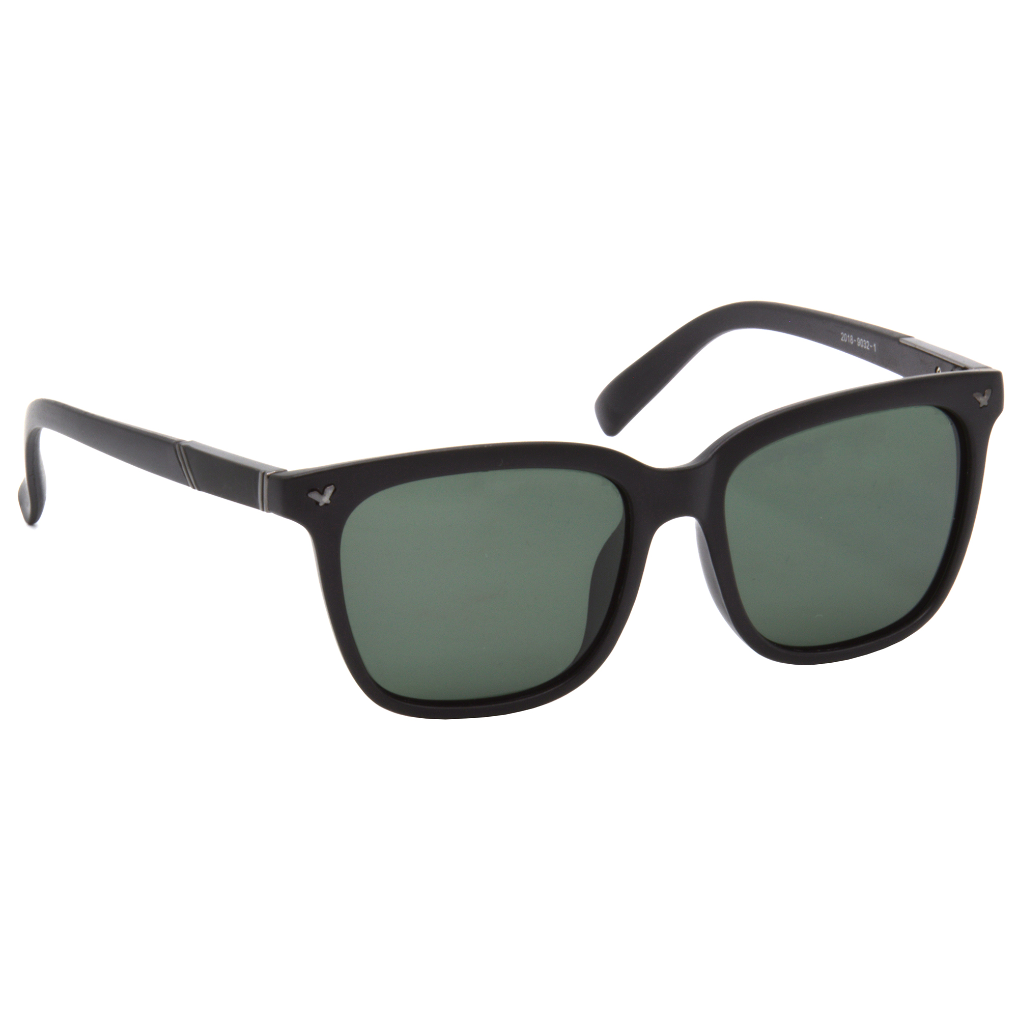 Hrinkar Polarized & UV Protection Trendy Green Rectangular Sunglasses For Men & Women - HRS500-BK-GRN-P