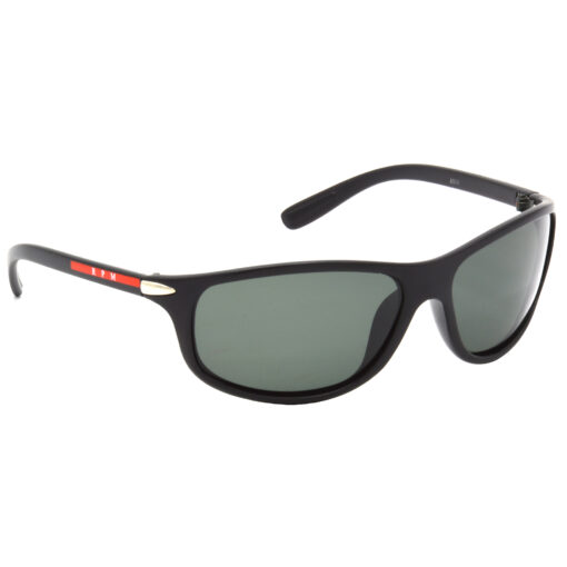 Hrinkar Polarized & UV Protection Classy Green Sports, Wrap-around Shades For Men & Women - HRS501-BK-GRN-P
