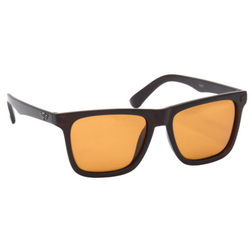 Hrinkar Polarized & UV Protection Classy Brown Rectangular Shades For Men & Women - HRS505-BWN-BWN-P