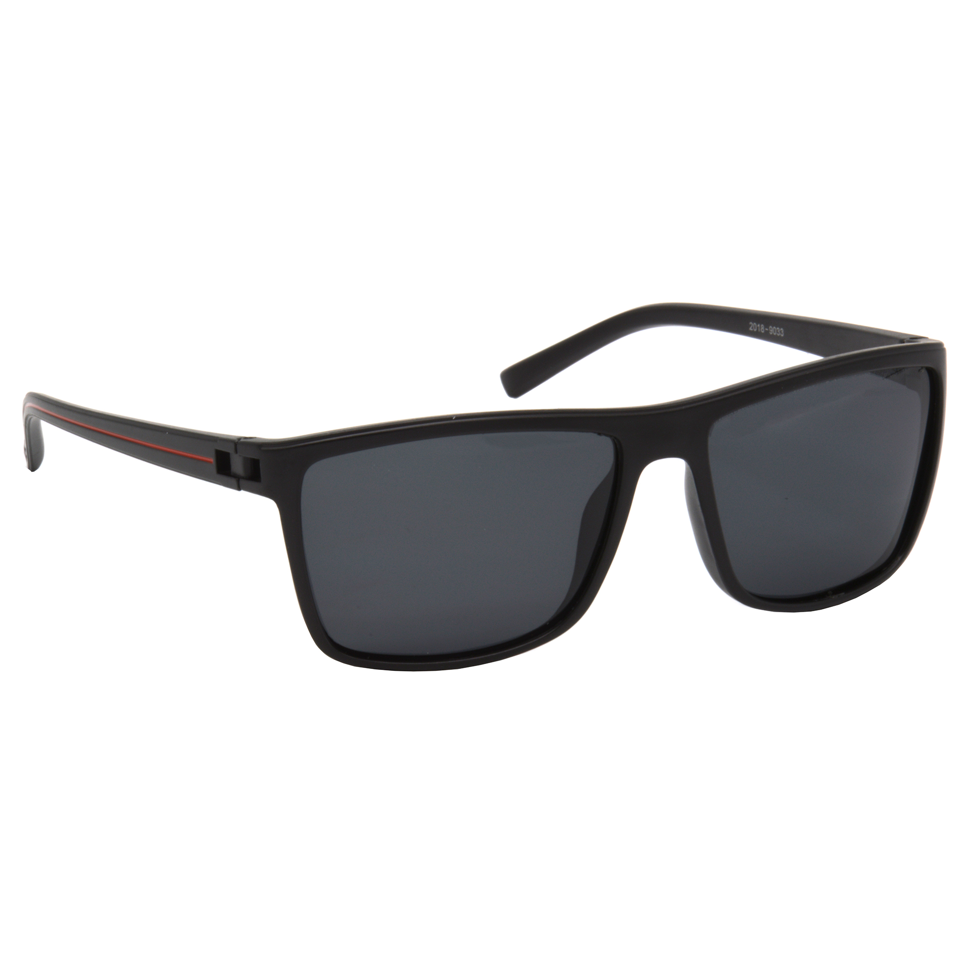Hrinkar Polarized & UV Protection Elegant Grey Rectangular Goggles For Men & Women - HRS507-BK-rd-BK-P