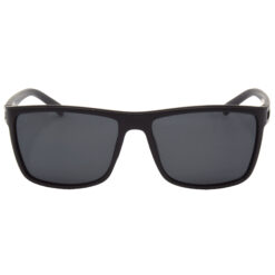 Alternative view of Hrinkar Polarized & UV Protection Trendy Grey Rectangular Shades For Men & Women - HRS507-BK-wt-BK-P
