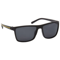 Hrinkar Polarized & UV Protection Classy Multicolor Rectangular Sunglasses For Men & Women - HRS507-BK-ylw-BK-P