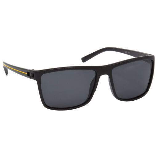 Hrinkar Polarized & UV Protection Classy Multicolor Rectangular Sunglasses For Men & Women - HRS507-BK-ylw-BK-P