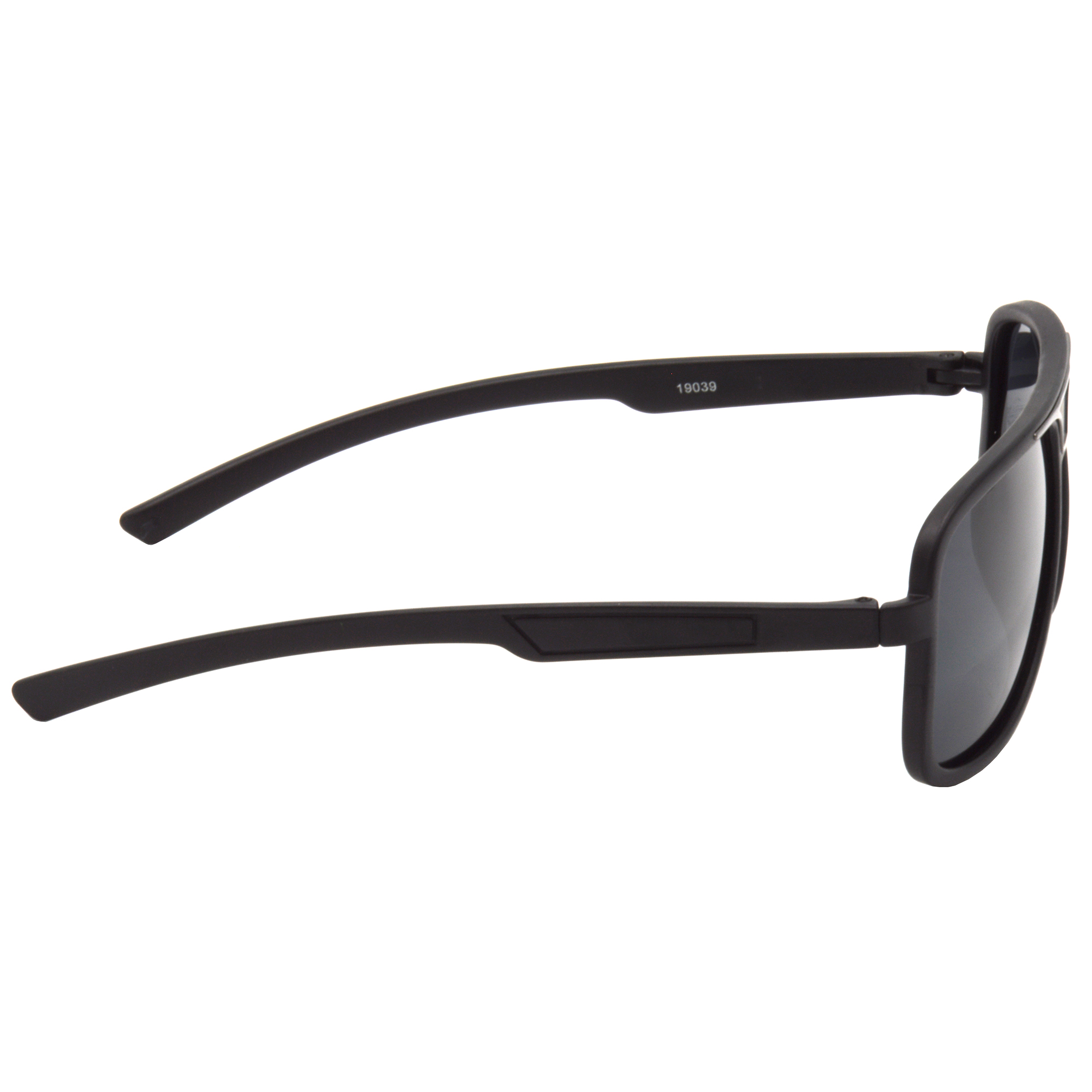 Hrinkar Polarized & UV Protection Elegant Black Rectangular Sunglasses For Men & Women - HRS508-BK-BK-P - Image 3