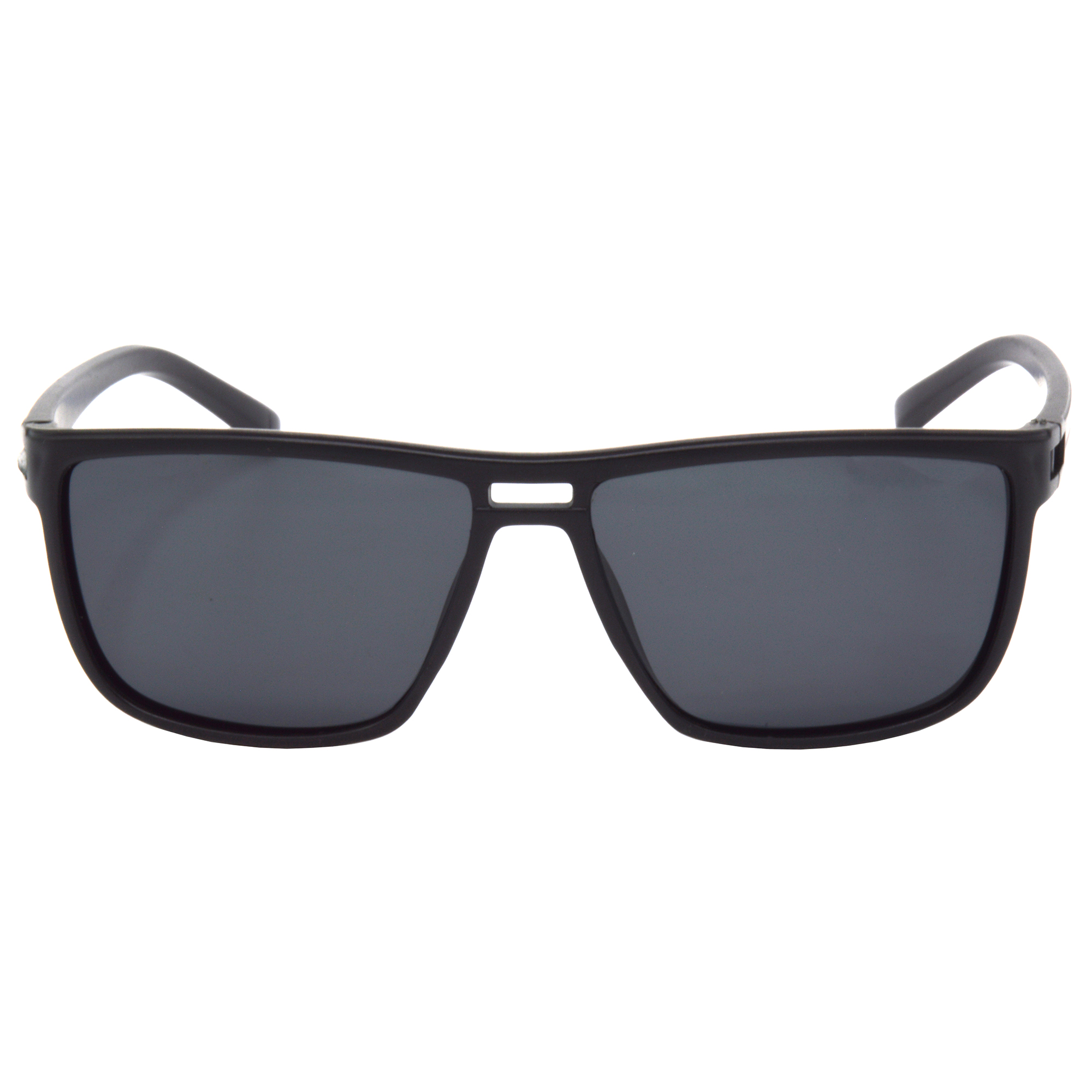Hrinkar Polarized & UV Protection Stylish Grey Rectangular Sunglasses For Men & Women - HRS509-BK-rd-BK-P - Image 2