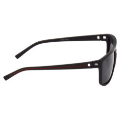 Hrinkar Polarized & UV Protection Stylish Grey Rectangular Sunglasses For Men & Women - HRS509-BK-rd-BK-P - Image 3