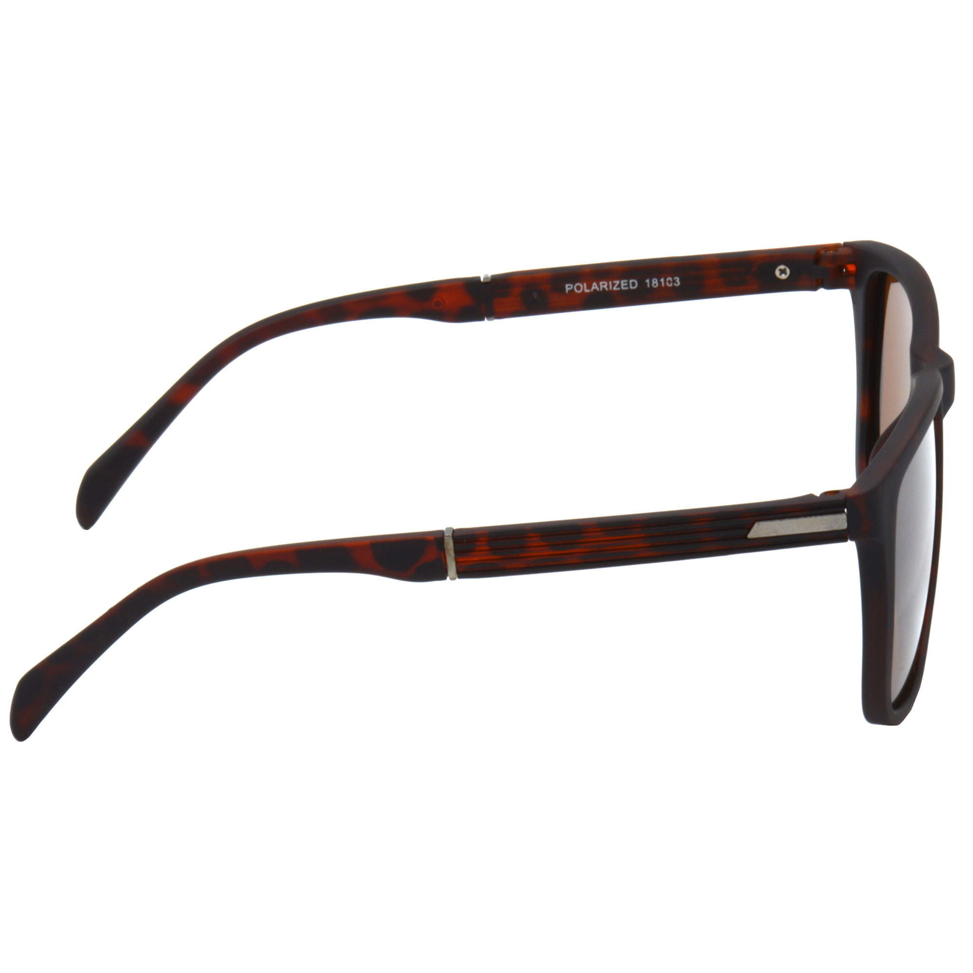 Hrinkar Polarized & UV Protection Classy Brown Rectangular Goggles For Men & Women - HRS510-BWN-BWN - Image 3