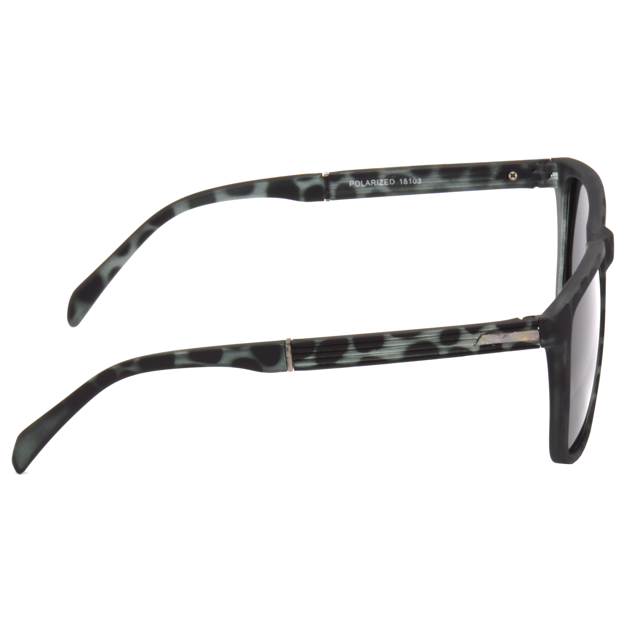 Hrinkar Polarized & UV Protection Stylish Grey Rectangular Shades For Men & Women - HRS510-TBK-BK - Image 3