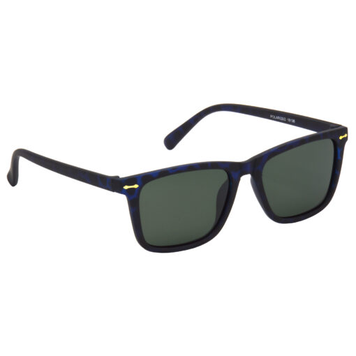 Hrinkar Polarized & UV Protection Elegant Green Rectangular Sunglasses For Men & Women - HRS512-TBU-GRN