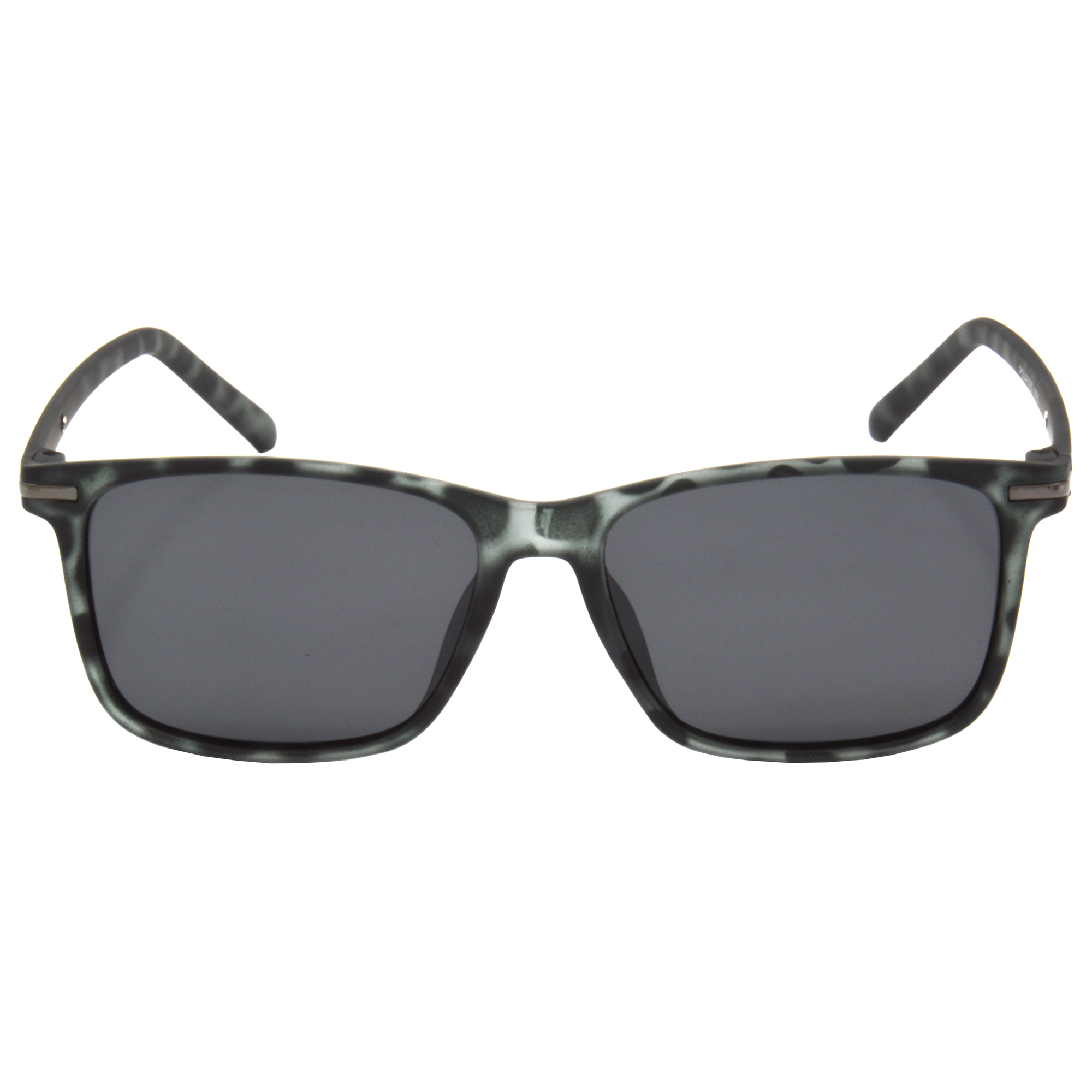 Hrinkar Polarized & UV Protection Stylish Grey Retro Square Sunglasses For Men & Women - HRS513-TBK-BK - Image 2