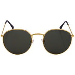 Hrinkar UV Protection Modish Green Round Shades For Men & Women - HRS554-GLD-GRN - Image 2
