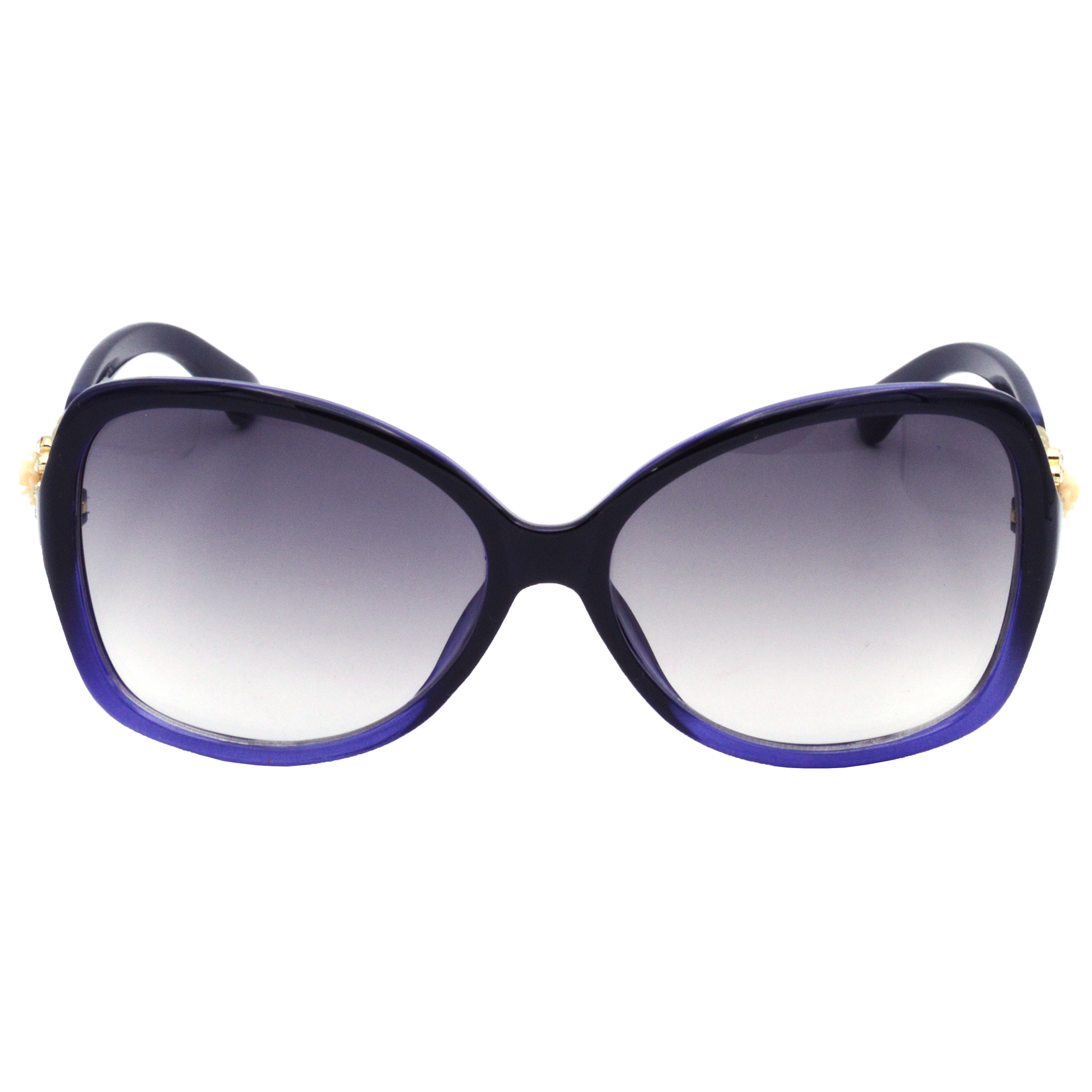 Hrinkar Gradient & UV Protection Elegant Grey Retro Square Sunglasses For Men & Women - HRS556-BK-GRY - Image 2