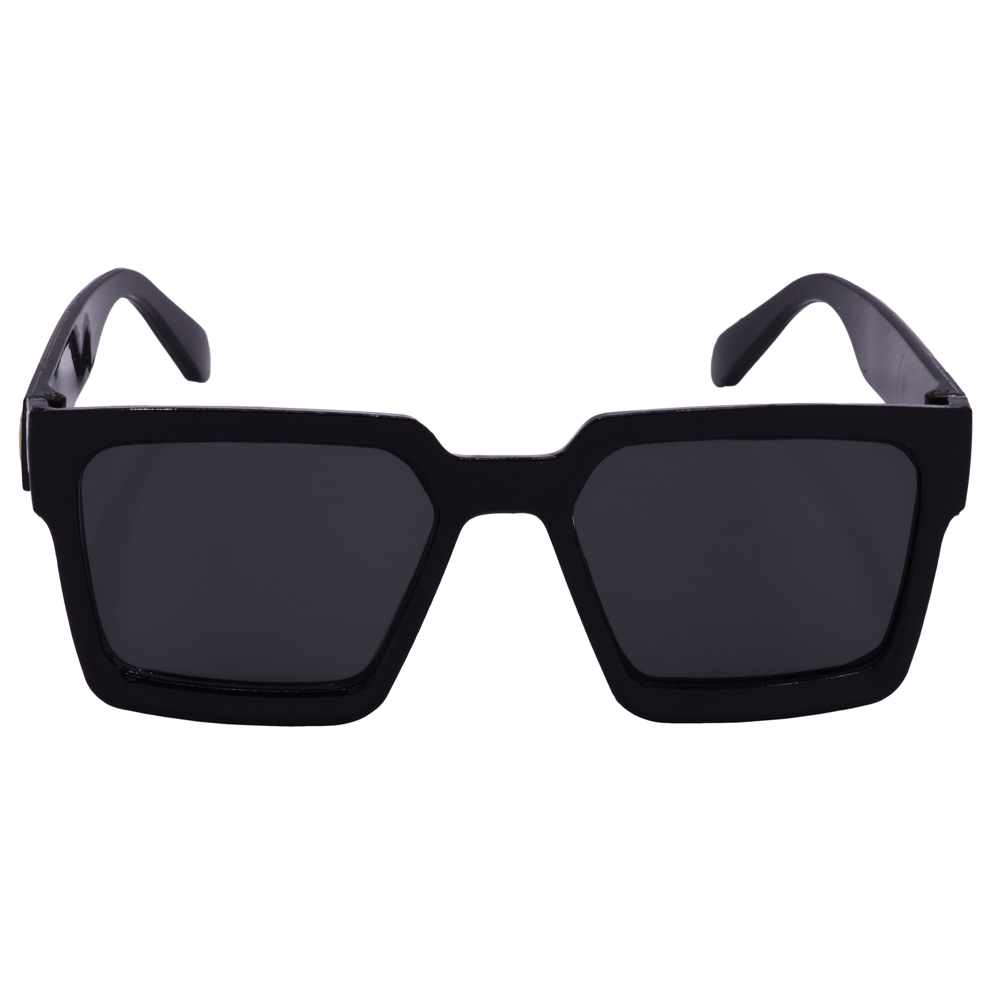 Hrinkar UV Protection Classy Black Retro Square Shades For Men & Women - HRS586-BK-BK - Image 2