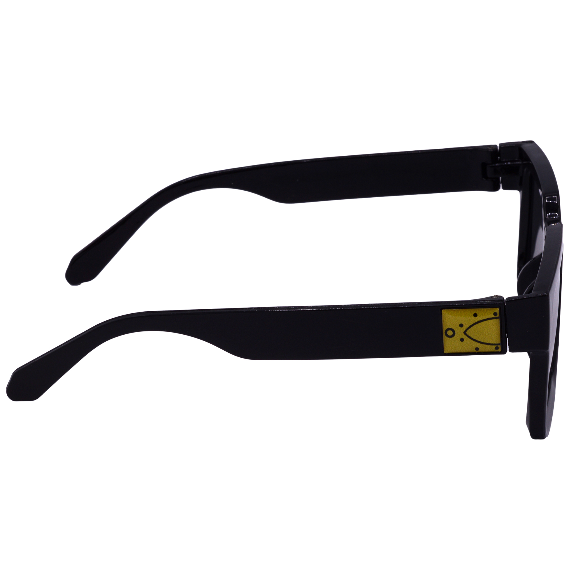 Hrinkar UV Protection Classy Black Retro Square Shades For Men & Women - HRS586-BK-BK - Image 3
