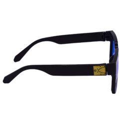 Hrinkar UV Protection Trendy Blue Retro Square Shades For Men & Women - HRS586-BK-BU - Image 3