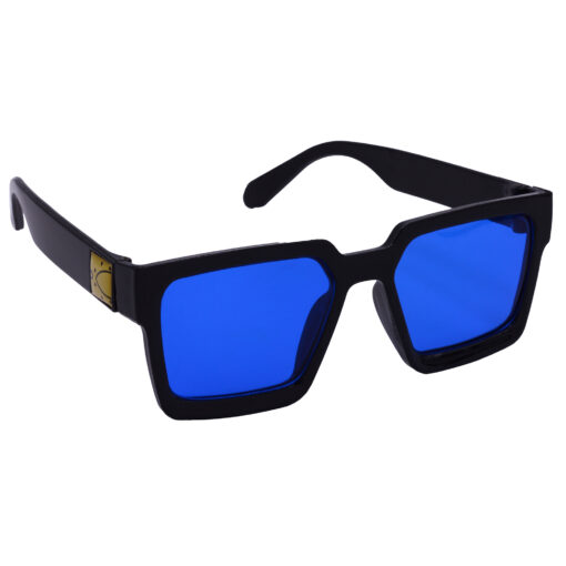 Hrinkar UV Protection Trendy Blue Retro Square Shades For Men & Women - HRS586-BK-BU