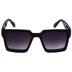 Hrinkar UV Protection Trendy Grey Retro Square Sunglasses For Men & Women - HRS586-BK-GRY - Image 2