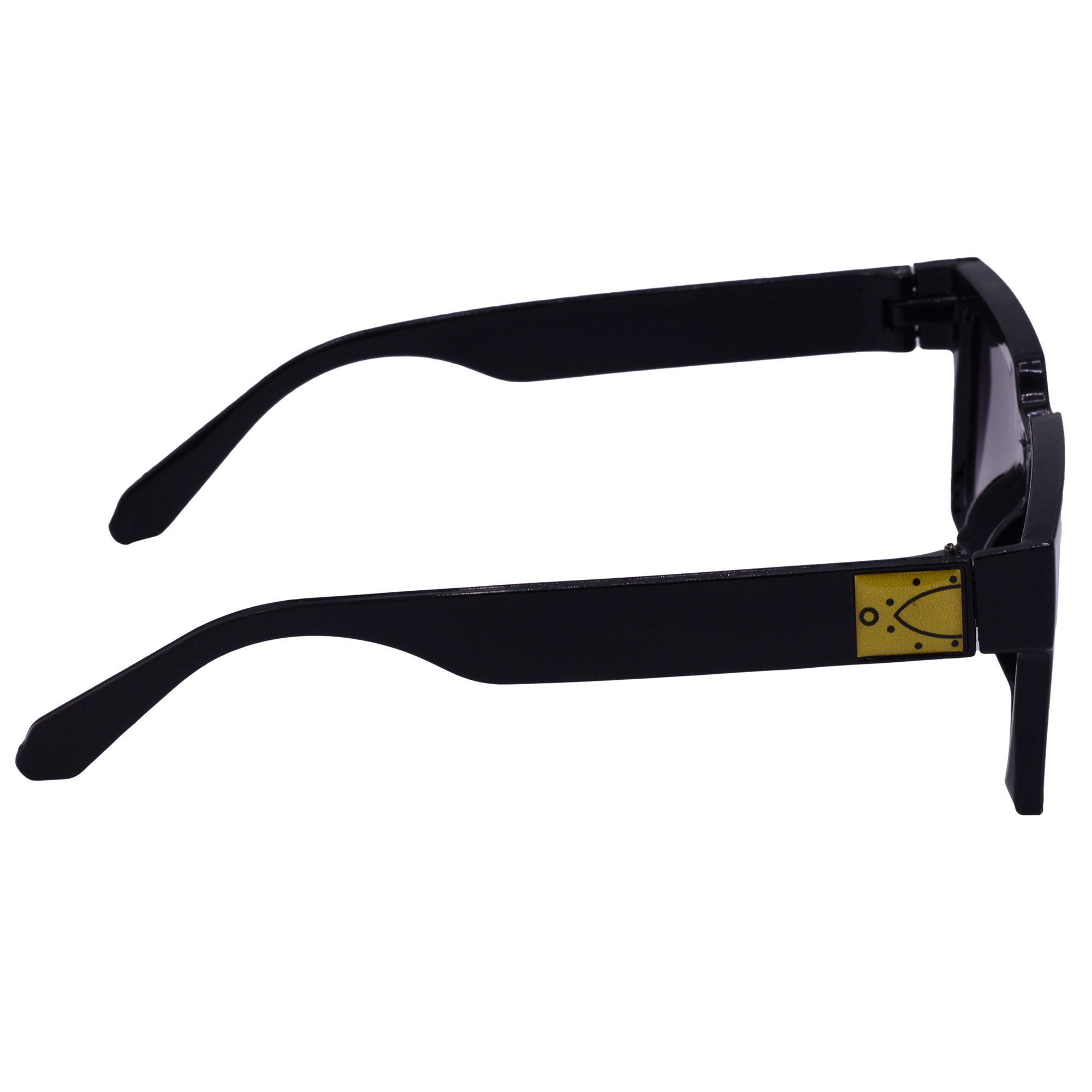 Hrinkar UV Protection Trendy Grey Retro Square Sunglasses For Men & Women - HRS586-BK-GRY - Image 3