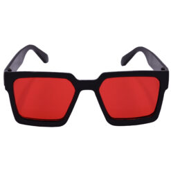 Hrinkar UV Protection Modish Red Retro Square Goggles For Men & Women - HRS586-BK-RD - Image 2