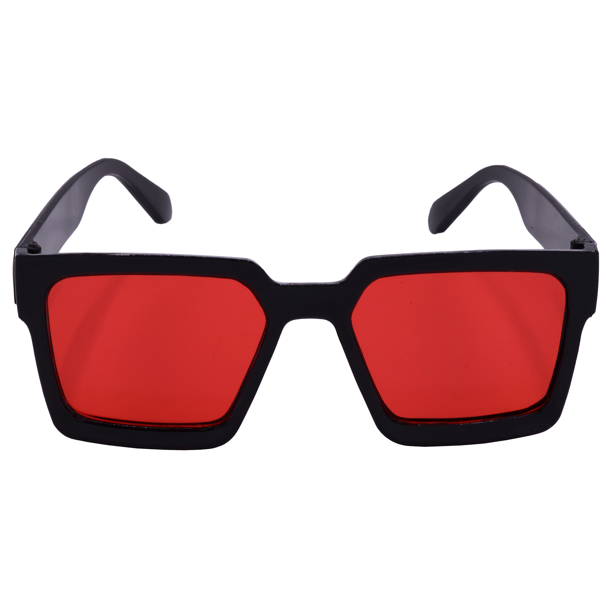 Hrinkar UV Protection Modish Red Retro Square Goggles For Men & Women - HRS586-BK-RD - Image 2