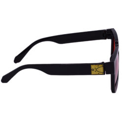 Hrinkar UV Protection Modish Red Retro Square Goggles For Men & Women - HRS586-BK-RD - Image 3