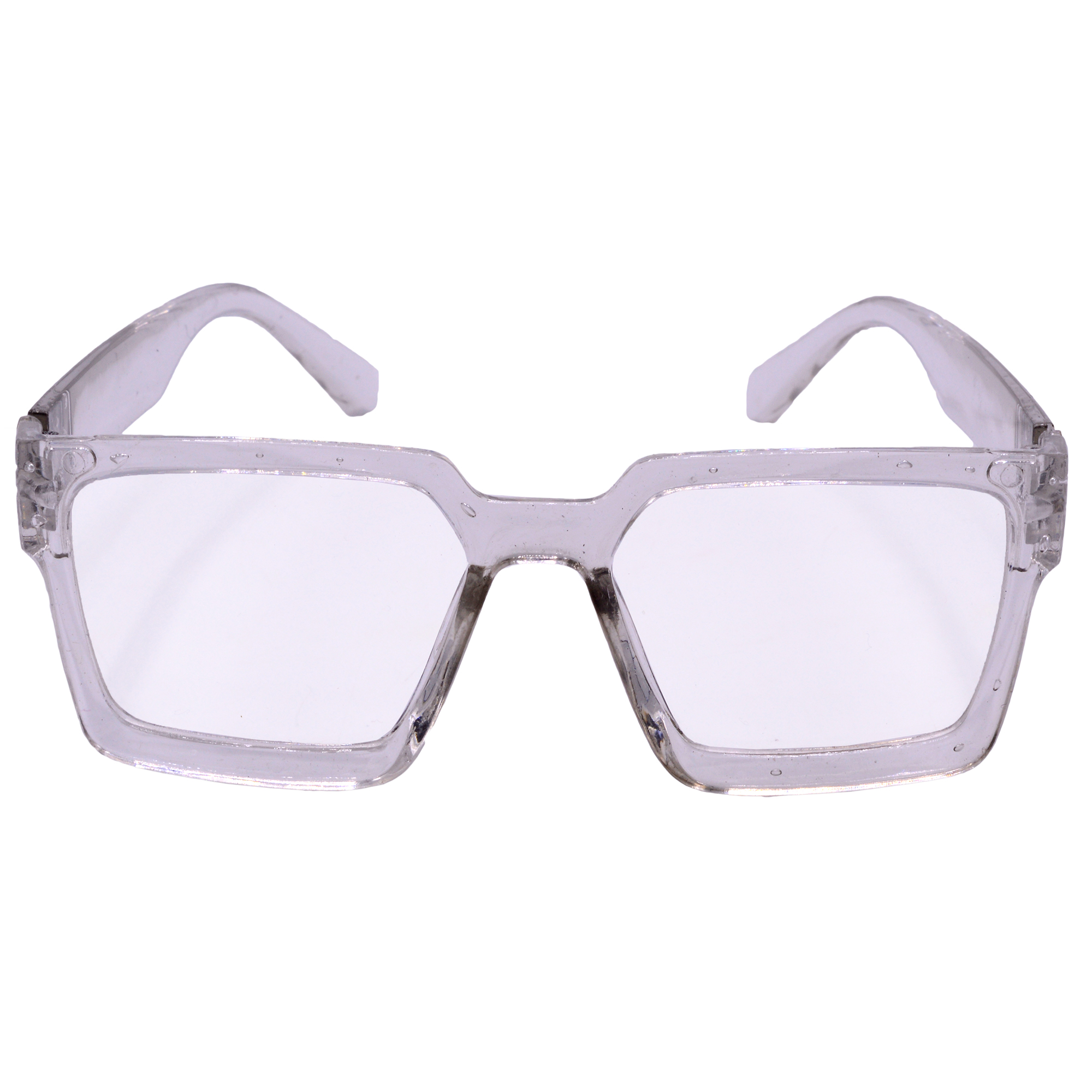 Hrinkar UV Protection Stylish Clear Retro Square Shades For Women - HRS586-TPRN - Image 2