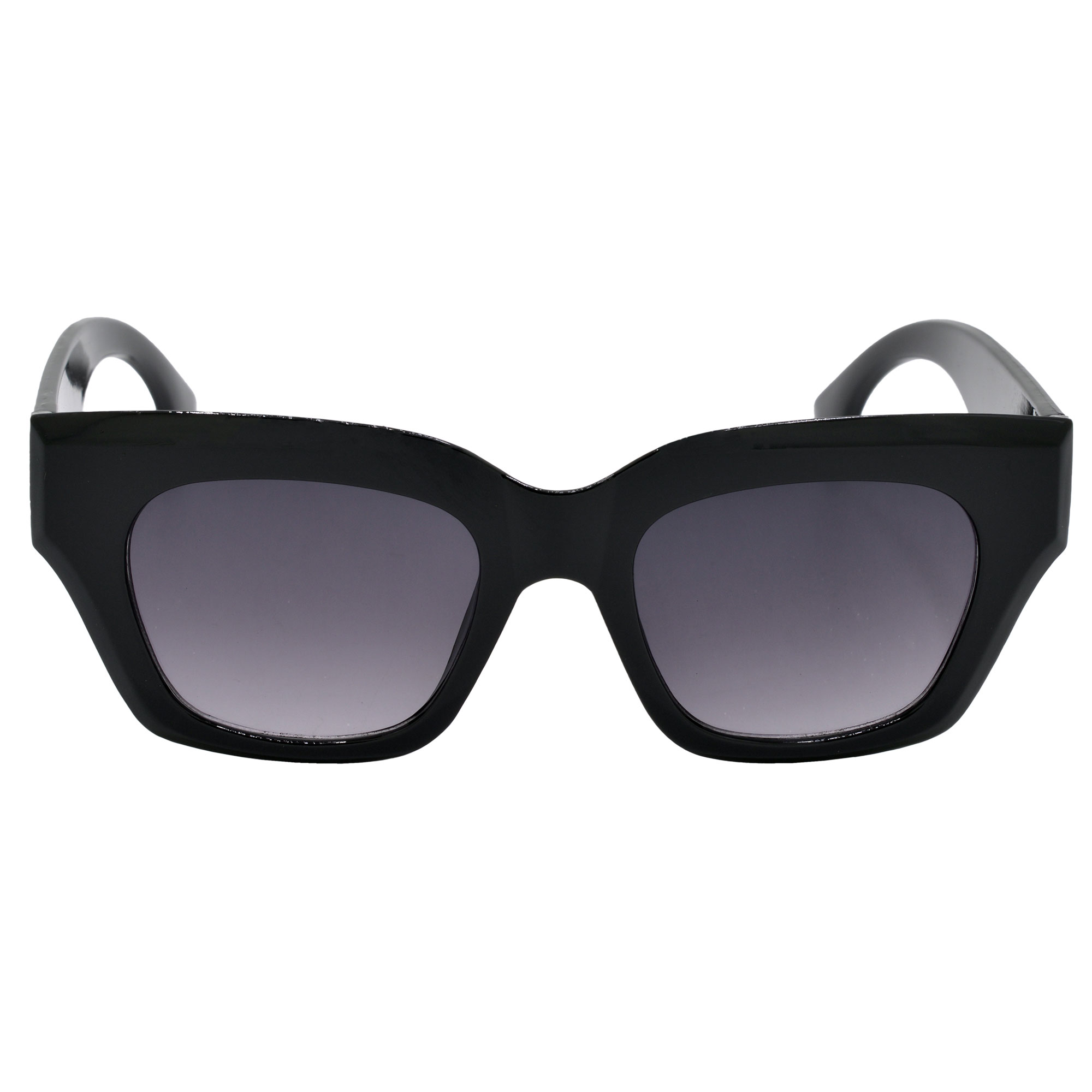 Grey Gradient Cat-Eye Sunglasses with UV Protection